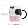 Tea Coffee Cup in Cow Pattern Ceramic Material 450ml for Family Gatherings 1 Set
