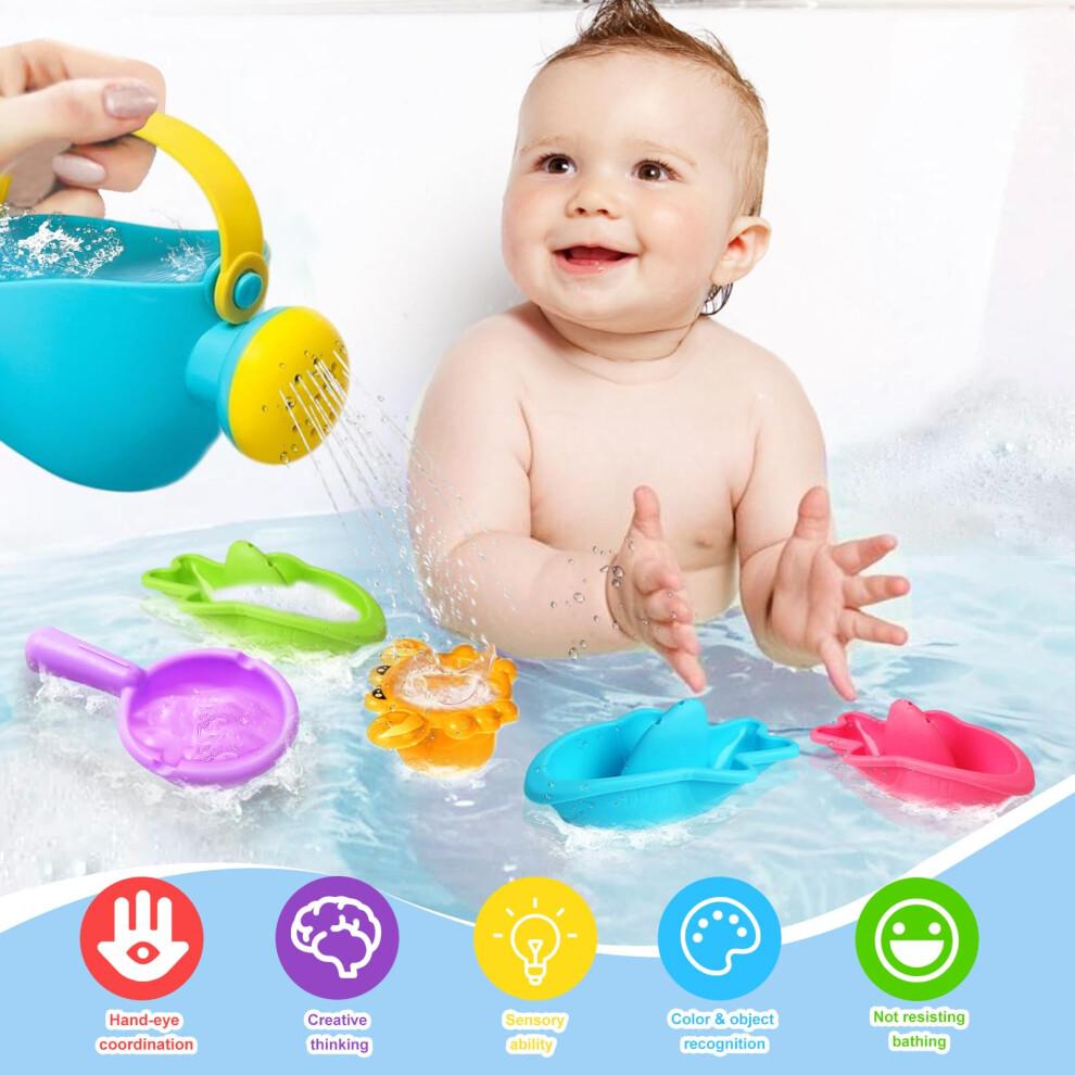 Baby Bath Toys for 1 2 3 4 Year Olds, 10 Pack Water Play Toys for Toddler Kids, Pool Toys Gift for Boys Girls