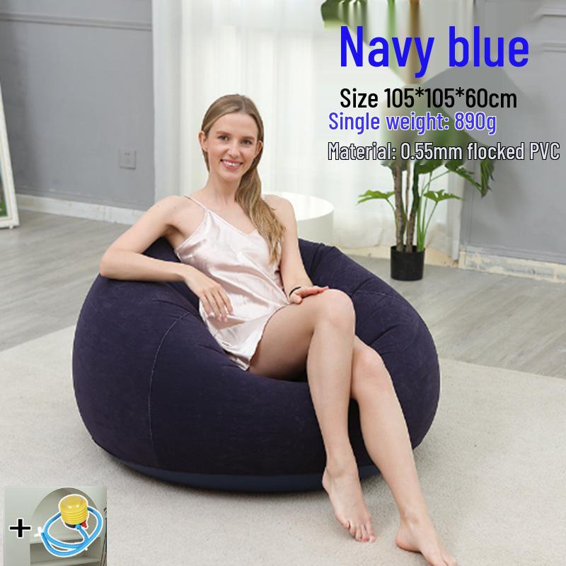 

Кофейное надувное кресло-мешок в форме сферы - Флокированное кресло-реклайнер As Pictured