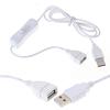 1ks 1M USB kabel se zapínáním/vypínáním Přepínač prodlužovacího kabelu pro USB lampu Usb ventilátor