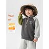 Right European Style Boys' Fleece Sweatshirt 2025 Winter New Striped Collar Baby Color-Blocking Fake Two-Piece Top Children's Clothing