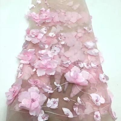 Con Bordado de Cuentas Encaje Tela 140cm*1 Yarda Tela para Coser Ropa Vestido de Novia Aplique