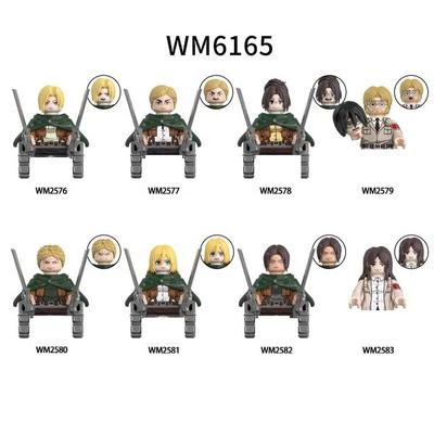 WM6165  Anime Character Building Blocks Creative Action Figure Accessories Model Bricks Toys For Kids Gift