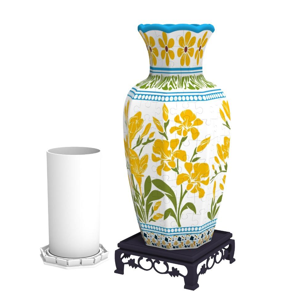 

Waterproof 3D Puzzle Vase Artistic Flower Vase Jigsaw Home Decoration Vase for Children/Adults Style E