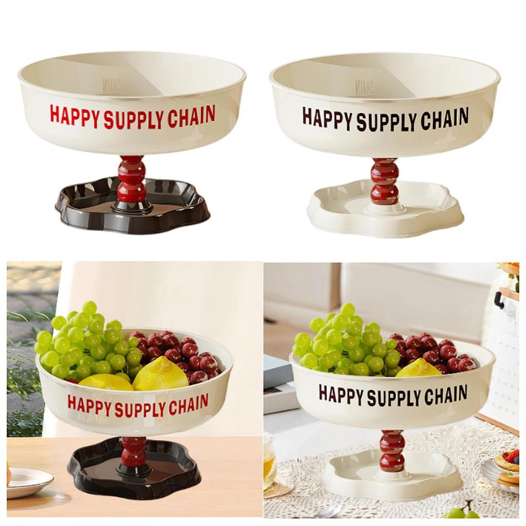Pedestal Bowl Versatile Home Decor Dessert Platter Tray Dish Serving Bowl for Dinning Room Counter Buffet Kitchen Veggies Fruits