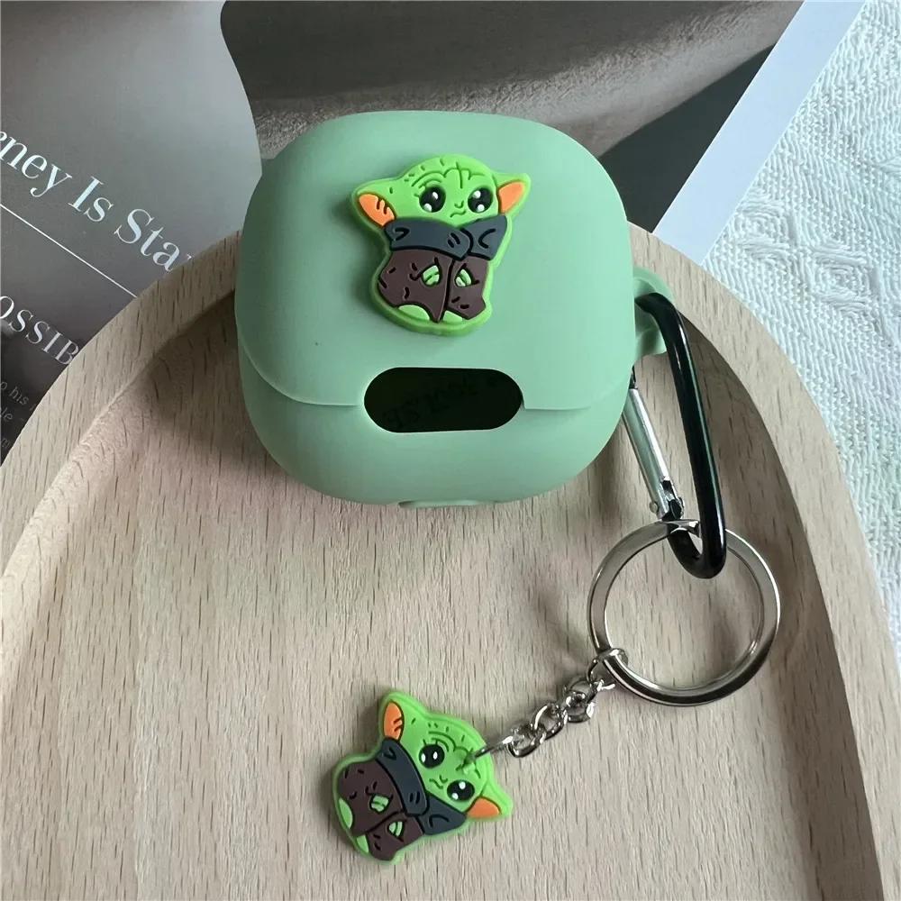 

New For Anker Soundcore Liberty 4 NC Headphone Case Cartoon Silicone Blutooth Earbuds Charging Box Protective Shell With Keyring