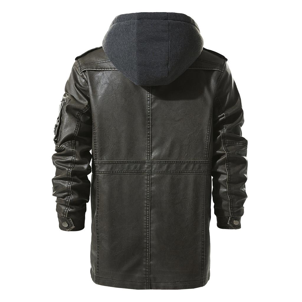 Mens Leather Jackets  Winter  Casual Motorcycle PU Jacket Biker Leather Coats European Windbreaker Genuine Leather Jacket