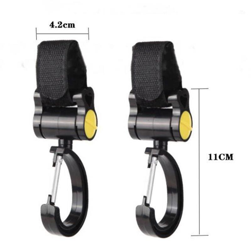 1/2Pcs Universal Outdoor Stroller Accessories 360 Degree Cart Organizer Storage Bag Hanger Baby Pram Hooks Rotate Hanging Bag
