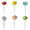 3pcs Ceramic Bee Butterfly Water Dispenser Colorful Artificial Flower  Garden Stake