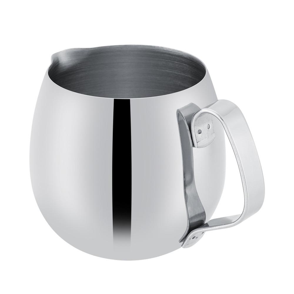 Smooth Surface Milk Frothing Pitcher Special Spout Design Stainless Steel Pitcher  Coffee Making
