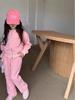 Korean Autumn Outfit Set: Girls' 2025 Hooded Jacket & Flare Pants – Trendy Two-Piece for Medium To Older Children.