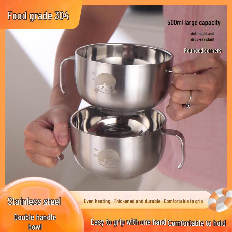 ZISIZ Cartoon Double-Layer Insulated Soup Bowl