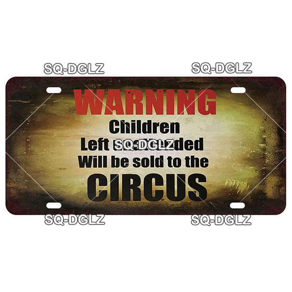 SQ-DGLZ Warning Beware Of License Plate WIFI Tin Sign State Wall Decoration Metal Sign Home Decor Painting Plaques Art Poster