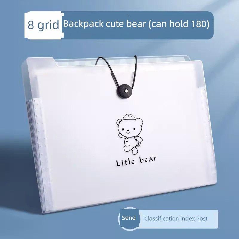 Large Capacity File Holder Ins Good-looking Paper Buggy Bag Organize Fantastic Middle School Students Book Clip Subject Classification Test Paper Clip