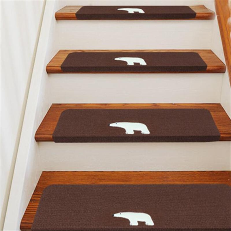 Non-slip  Floor  Mat Solid Wood Glue-free Self-adhesive Stair Mat Step Mat Carpet