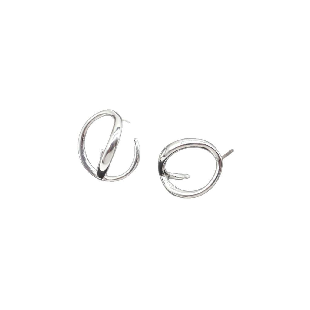 Koreanische geometrische unregelmäßige runde Ohrringe: Elegante, Einfache, Vielseitige Ohrstecker für Damen