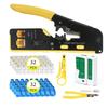 Multifunctional 6P 8P Wire Cable Crimper Stripper Cutter Pliers Network Cat5e Cat6 Cat7 Rj45 Pass EZ Crimping Tool Novelty Gift