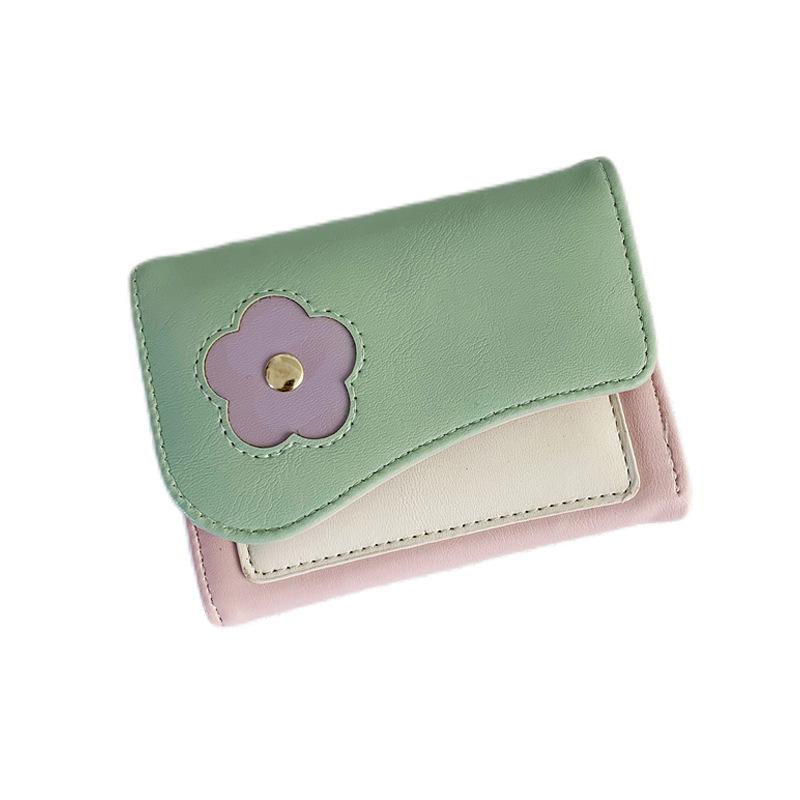 New Small Wallet Female Student Printed Small Fresh Change Bag Fashionable Women's Bag Multi-function Card Bag Female