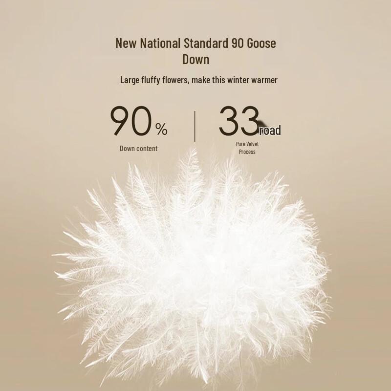 Antonio Men's Light Luxury 90% Goose Down & Camel Wool Padded Satin Jacket