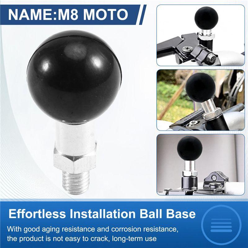 Authentic 25Mm M8 Male Thread Mount Mounts Mirror Seat Ball M8 Screw Motorcycle Handlebar Base Bolt For Motorcycle Mount