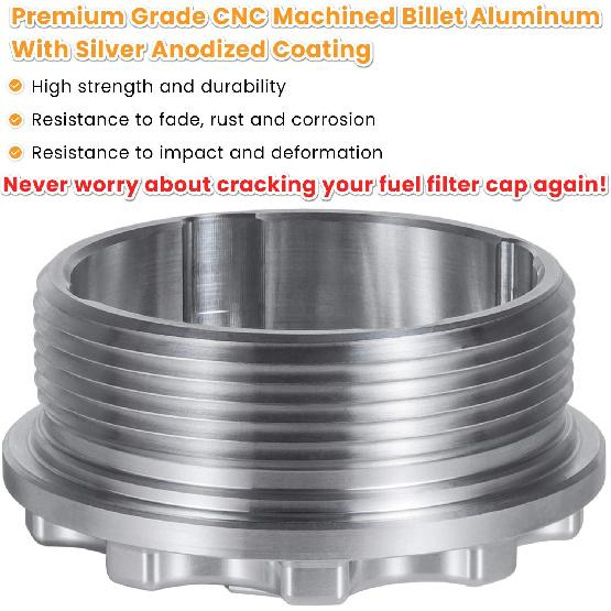 Fuel Filter Cap For Ford 6.0L Powerstroke Diesel 2003-2007 F250 F350 F450 F550 F650 F750 Excursion E150 E250 E350 E450 With Fuel Pressure Port