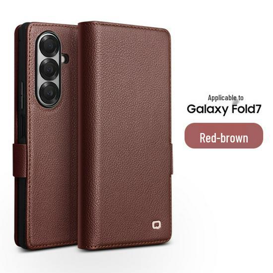 Étui à rabat magnétique en cuir véritable Chali pour Samsung Galaxy Z Fold7
