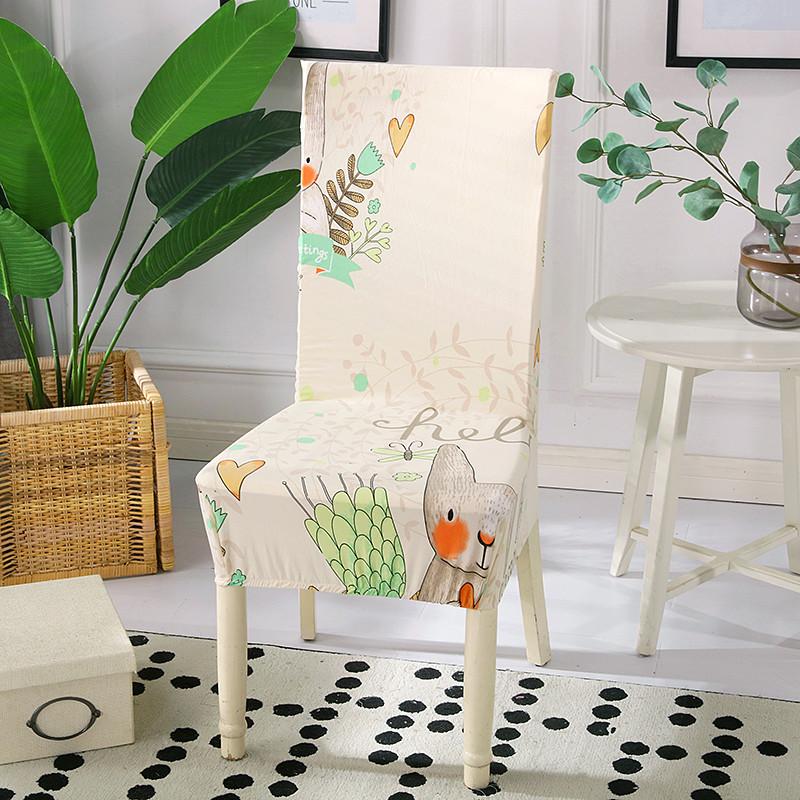 Spandex Dining Chair Cover With Back Elastic Universal Kitchen Living Room Stretch Slipcover Chair Covers Protector Seat Case