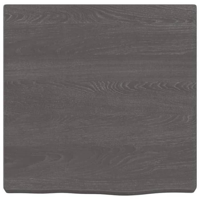 VidaXL Étagère murale gris foncé 40x40x4 cm bois chêne massif traité 363750