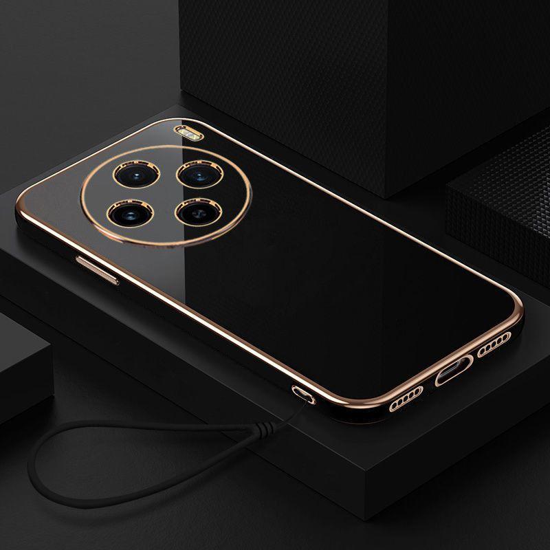 Per vivo X200 Pro mini Custodia vivo X200 Pro mini Custodia per telefono V2419A V2405DA Custodia Lussuosa Placcatura Quadrata Antiurto Copertura Posteriore