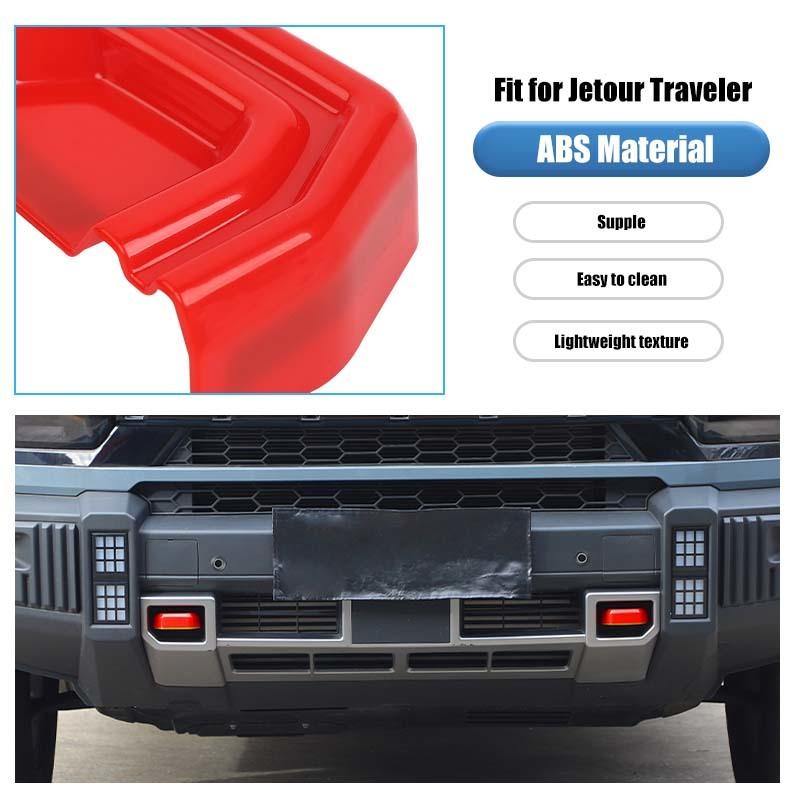 Car Front Bumper Trailer Hook Decoration Cover For Jetour Traveler 2023 Up For Jetour Shanhai T2 2024 Up  Exterior Accessories , ABS Plastic