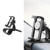 1Pc Black Trument Panel Car Phone Holder Rearview Mirror Phone Holder Clip On Multifunctional GPS Navigation Bracket Car Part