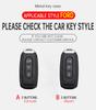 Interior Mouldings 3 Buttons Zinc Alloy Leather Car Key Case Cover Shell For Ford Territory 2019 - 2024 Protection Keychain Auto