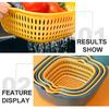 LIFKOME 6 Pieces Drain Colander Set Detachable Multi-layer Plastic Kitchen Food Strainer Fruits Vegetable Washing Baskets Drain Bowls for Cleaning