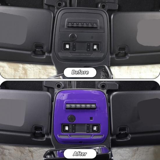 ABS Front Reading Light Frame Trim Cover Decor Bezel for Ford Bronco 21+Purple