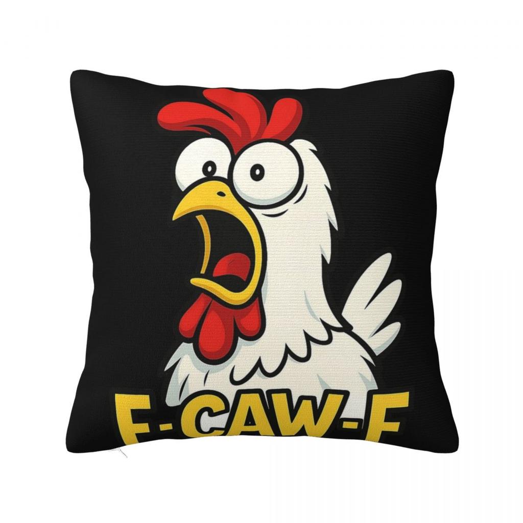 Decorative Pillow Cover Funny F-Caw-F Chicken Fcawf Merch Bed Throw Pillow Case Cover Drop Shipping Multiple Sizes