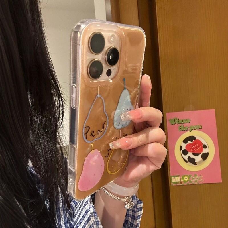 Single Layer Line Pear for IPhone 17pomax for Apple 16pr Phone Case 15 New Models 13 Cartoon 12
