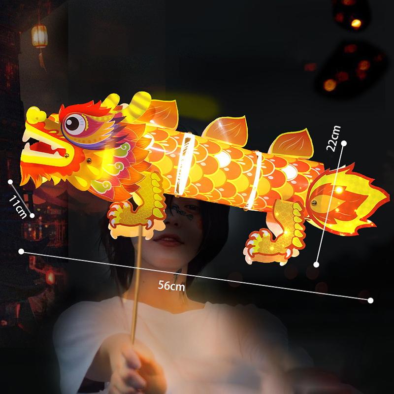 Święto Środka Jesieni Starożytny Taniec Latarni Smoka Rok Smoka Zabawka Świetlna Trend Narodowy Złota Rybka Dziecięca Ręcznie Robiona Latarnia DIY