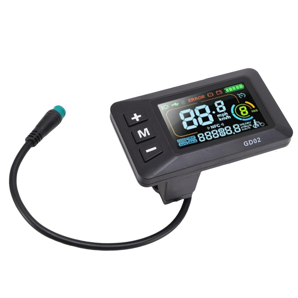 Electric Bike LCD Display Colorful 5 Cores Rain Proof Cable Electric Scooter LCD Display Dashboard