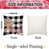 Hello Spring Pillow Covers Pink Tulip Bicycle Truck Pillowcases Spring Flowers Farmhouse Decorations, 18 x 18 Inch Cushion Case for Sofa Couch Set of