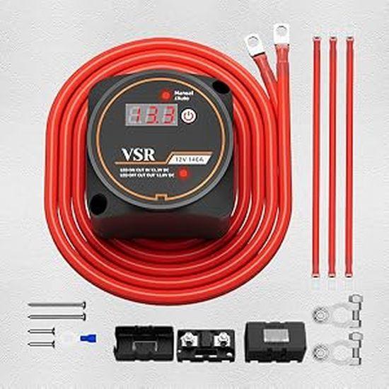 Smart Dual battery Isolator Kit with / Without LED Voltage Display 12V 140 Amp Waterproof VSR Car Sensitive Relay Kit For Car RV