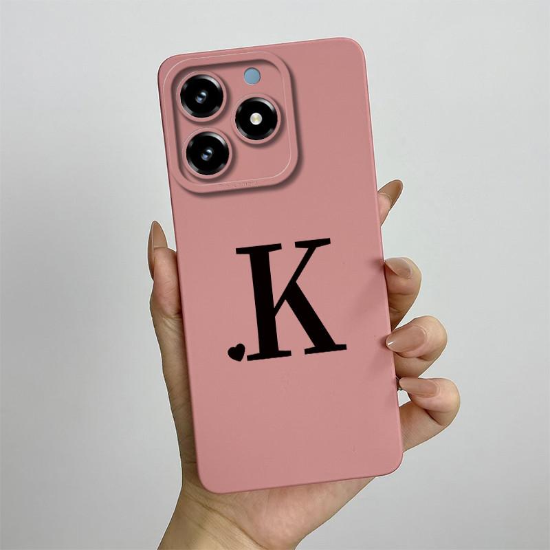 Für Realme C63 C61 Handyhülle Niedliche Buchstaben Rückseite Für Oppo Realme C 61 C 63 Weiches Flüssigsilikon Kameraschutz Fundas