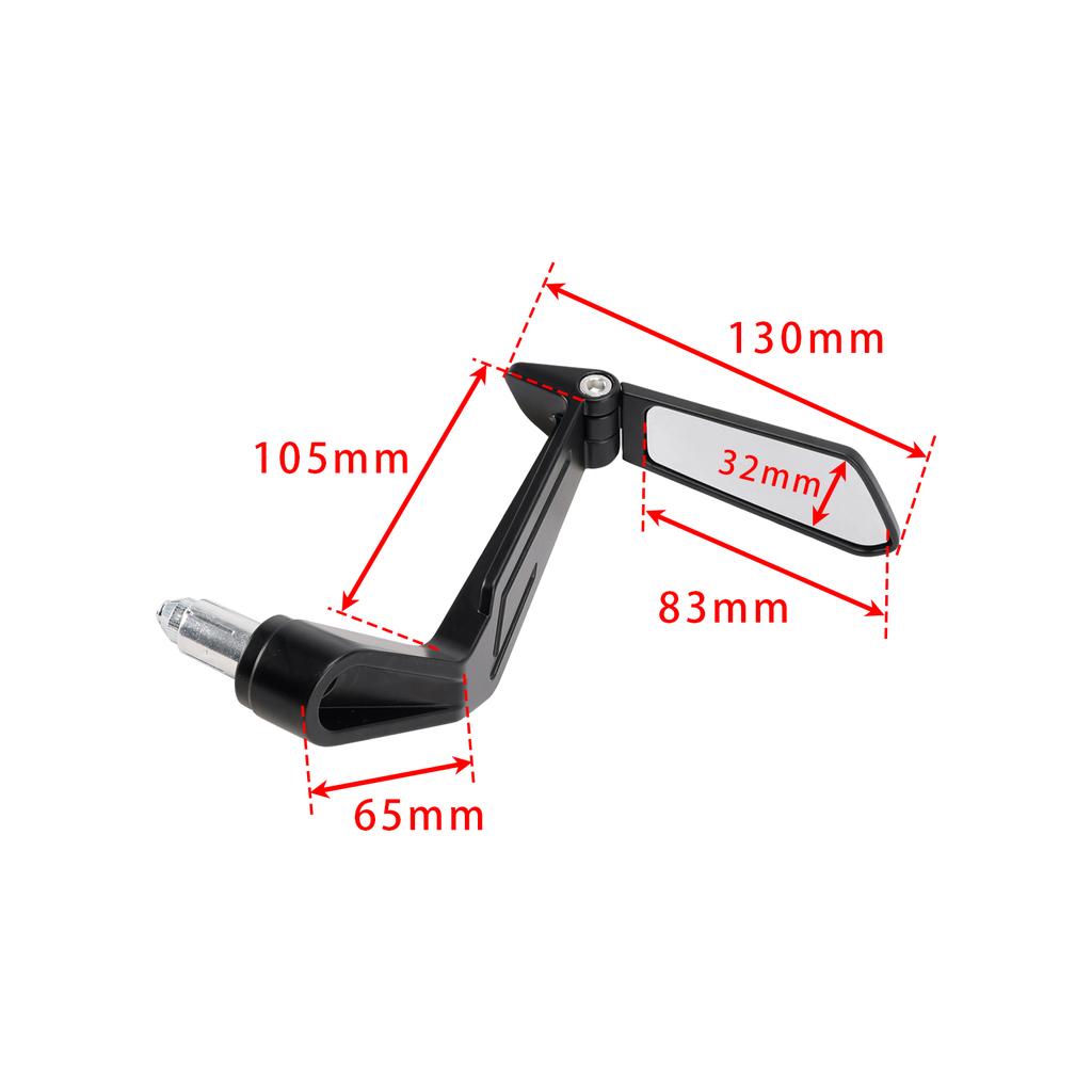 Handle Bar End Lever Protector with Folding Mirrors Set Motorcycle Universal