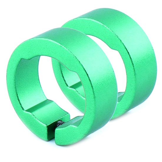 

2 шт. Сменные алюминиевые сплавные велосипедные грипсы, ручки, стопорные кольца для МТБ 12 mm зелёный