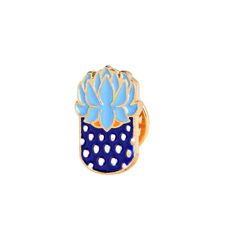 Potted Plant Cactus Enamel Pins Metal Lovely Badges Brooch Vintage Brooches For Women Jewelry Clothing Collar Lapel Accessories