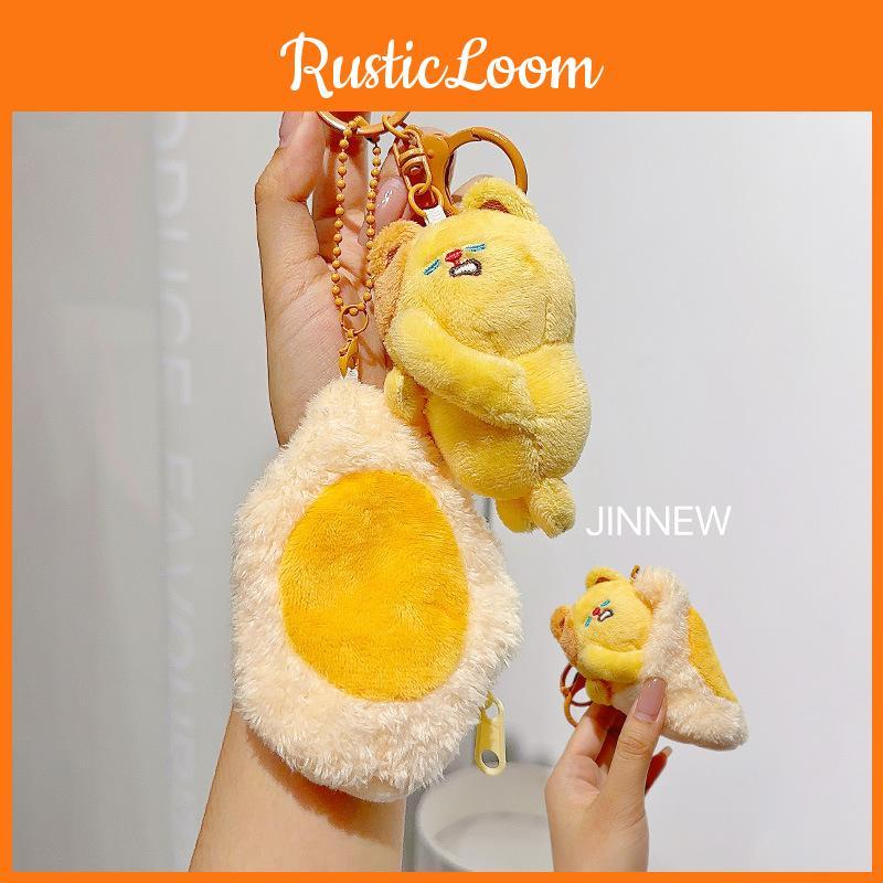 Food Plush Delightful Party Keychain Wallets Featuring Cute Pizza And Styles Animal