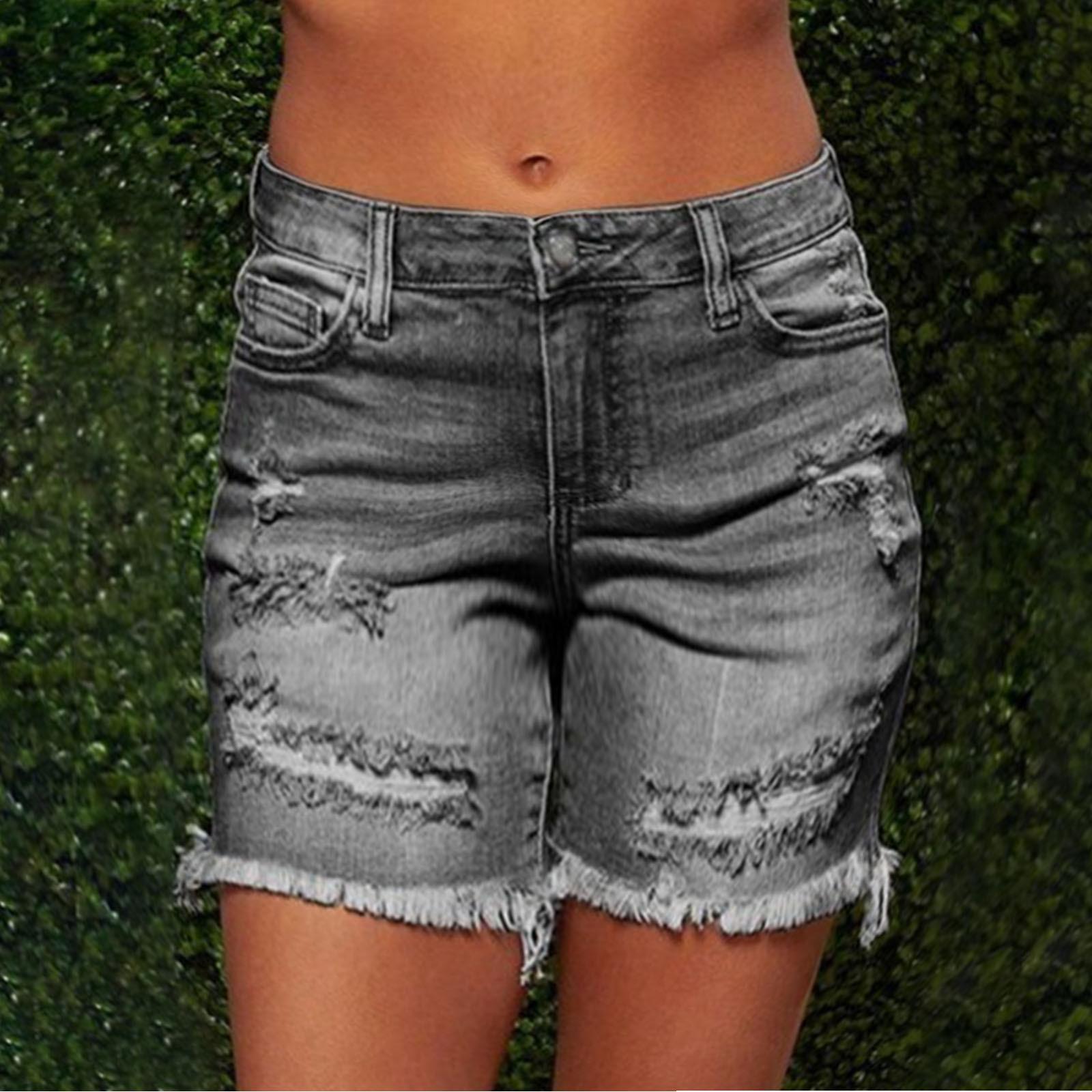 

Новые женские летние короткие джинсы, джинсовые женские шорты с карманами, джинсовые шорты M
