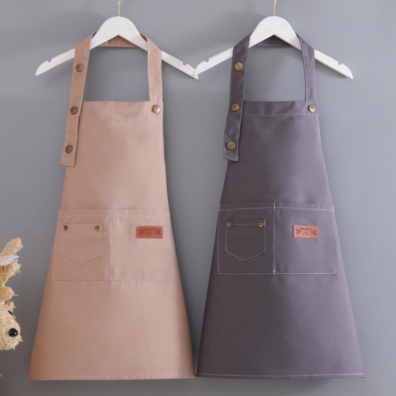 Kids' Water-Repellent Painting Apron, Polyester Cotton Canvas, Stain-Resistant