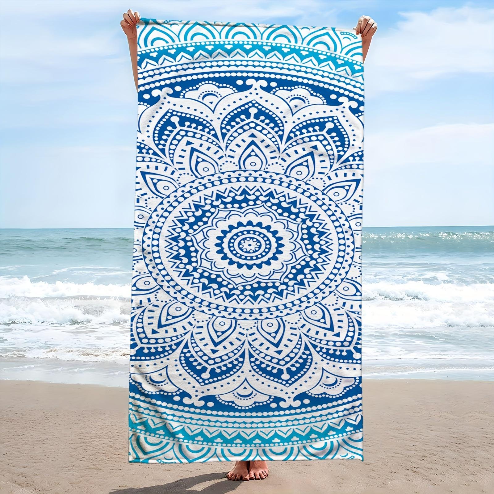 

Super Absorbent Extra Large Mandala Microfiber Beach Towel, Quick-Dry for Travel Pool Surfing Yoga W40*H60(CM)