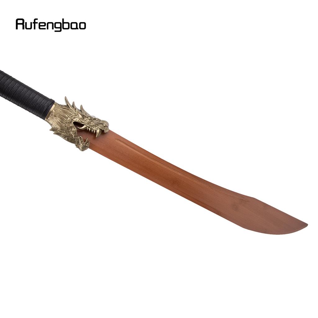 Brązowy Czarny Drewniany Miecz Modny Drewniany Maczeta Dekoracyjny Miecz Cosplay Halloween Buława Kula Różdżka Miecz Zabawka 106 cm