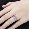 Accessories1pc Fashion Design Stylish Inlaid Purple Synthetic Zircon Ring for Everyday Wear Jewelry